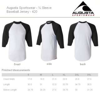 Augusta ¾ Sleeve Baseball Jersey T Shirt 3/4 Raglan Tee Team Sports 