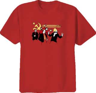 Communist Party Fidel Castro Soviet Union Red T Shirt  