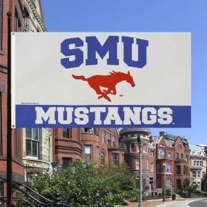  NCAA SMU Mustangs White 3 x 5 Logo Flag Sports 