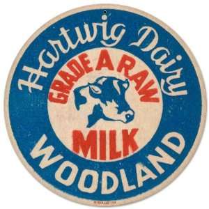  Grade A Milk Round Metal Sign