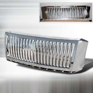  07 08 Ford Expedition Vertical Euro Front Grille   Chrome 