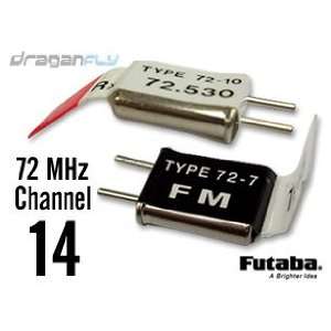  Futaba Channel 14 Crystal Set 72MHz FM Radio Receiver 