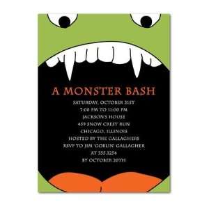 Halloween Party Invitations   Monstrous Mouth By Hello Little One For 