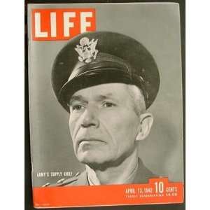   April 13, 1942   Cover Armys Supply Chief Henry Luce Books
