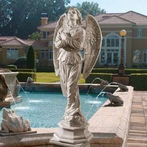 Glory Del Cielo Sculptural Angel Statue in Stone  Patio 