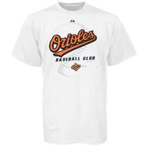   Baltimore Orioles White Baseball Club T shirt: Sports & Outdoors