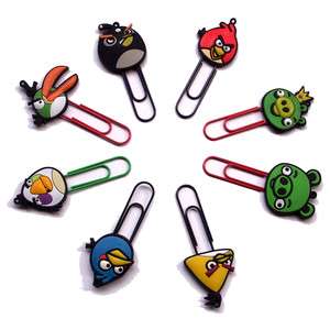Angry Birds Bookmark Paper Clip – Set of 8 pcs  