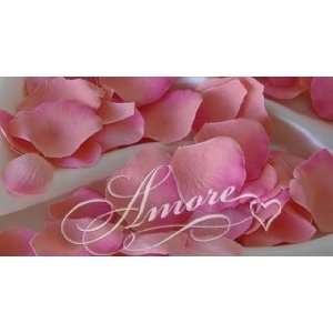  200 Wedding Silk Rose Petals Coral Pink 