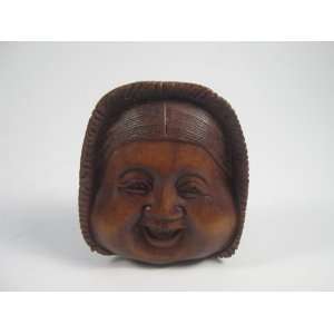  Boxwood Netsuke Head (Mask): Home & Kitchen