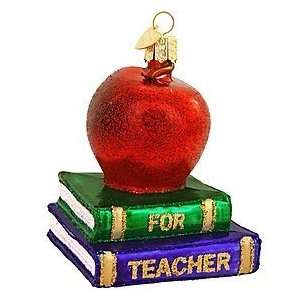   Old World Christmas Teachers Apple Ornament: Home & Kitchen