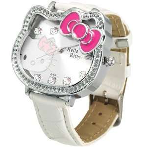  Ladies Hello Kitty metal cased watch with syn leather 