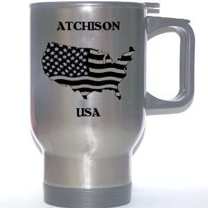  US Flag   Atchison, Kansas (KS) Stainless Steel Mug 