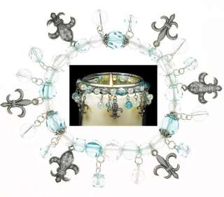 Fleur de Lis Candle Jar Candy Jewelry Decoration  