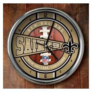  New Orleans Saints NFL Chrome Wall Clock Sports 