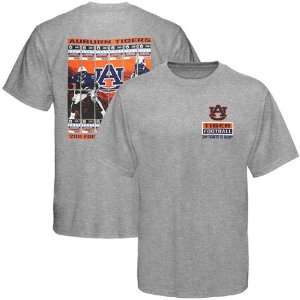  NCAA Auburn Tigers Football Schedule Tickets T Shirt   Ash 