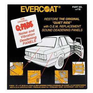   Evercoat 116 Q Pads Sound Deadener 12 x 12 (6 Per Pack) Automotive