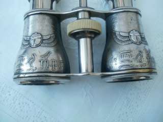 Unusual Pair of Antique Opera Glasses ~ Binoculars Egyptian  