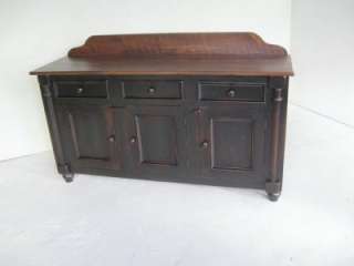 New Rustic Style Buffet Server. Old Pine Black Buffet.  