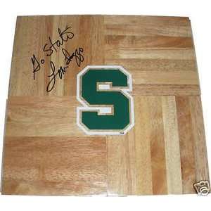 Tom Izzo Signed Michigan St. Spartans 12x12 Floorboard  