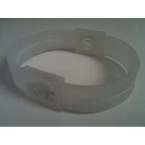 One EFX Performance Silicone Sports Wristband Bracelet Clear/White 