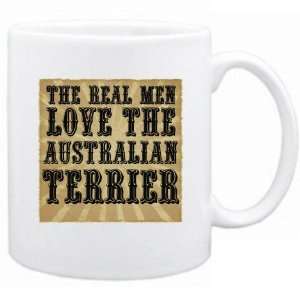    The Real Men Love The Australian Terrier  Mug Dog: Home & Kitchen
