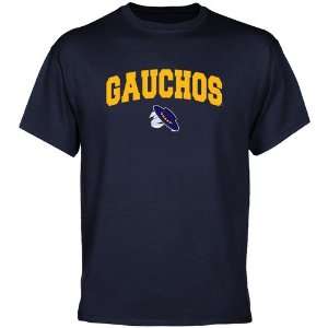  UC Santa Barbara Gauchos Navy Blue Logo Arch T shirt 