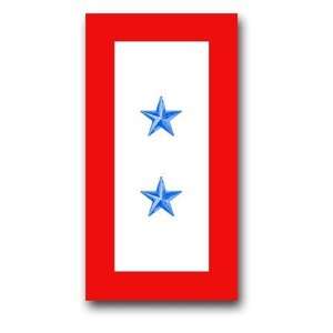 United States Army  Two Blue Stars  Service Flag Decal Sticker 3.8 