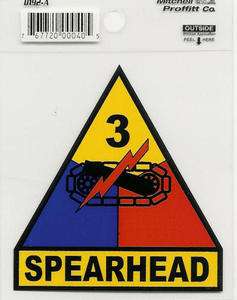 3rd Armored Division Decal   Outside Application  