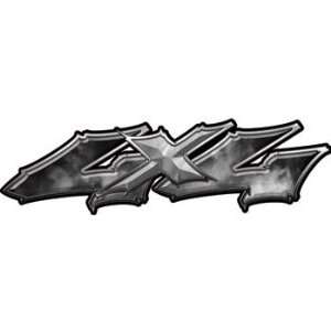  Wicked Series 4x4 Gray Fire Decals   5 h x 17 w 