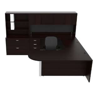   Shape Modern Executive Office Desk Set, #CH AMB U12