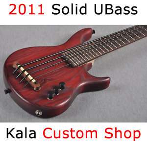 Kala Solid Body UBASS   Skyline Red U BASS   Bass Uke Ukulele  