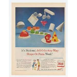  1959 Jello Jell O Any Way Shape or Form Molds Print Ad 