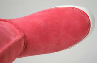 UGG Skye Bailey Button Triplet Delaine Womens Pink Sheepskin Boot Size 