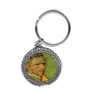   Self Portrait By Vincent Van Gogh Pewter Key Chain: Office Products