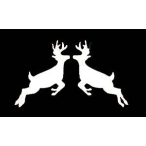  Two JUMPING DEERE (Left & Right Facing) Vinyl Sticker/Decal 