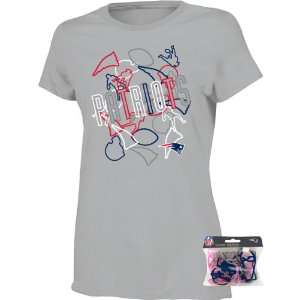 Reebok New England Patriots Girls (7 16) Logo Bandz T Shirt and Bandz 