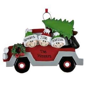  Personalized Car Family   3 Christmas Ornament: Home 