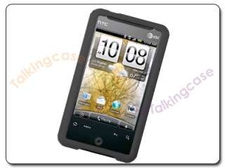 Black Silicone Rubber Skin Case Cover HTC Aria A6366  
