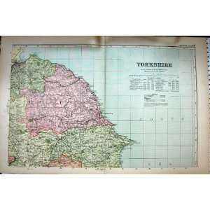  MAP 1895 YORKSHIRE WHITBY SCARBOROUGH MALTON ENGLAND