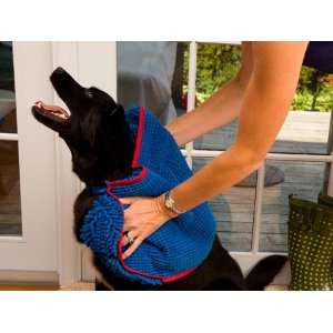    Soggy Doggy   Super Shammy Dog Towel Royal Blue/Red