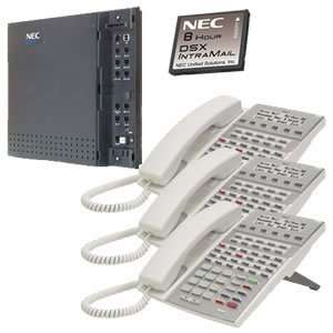   NEC DSX Systems KIT DSX40 and IntraMail and 3 34W Phones Electronics