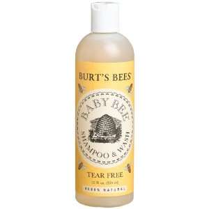 Burts Bees Baby Bee Shampoo & Wash, Tear Free, 12 Ounce Bottles (Pack 
