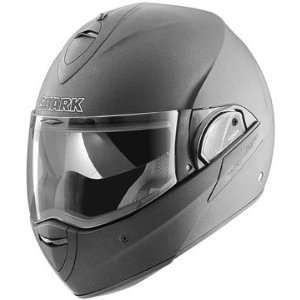  Shark Evoline Motorcycle Helmet   Matte Silver: Sports 