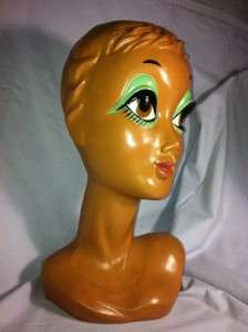 vintage 60 s twiggy biba barbie mannequin head height 37 cms stunning 