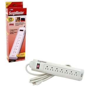   6FT Surgemaster 7 Outlet Strip; 476 Joules; 5k Warranty Electronics