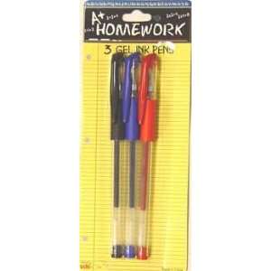  Gel Pens   3 pack   assorted colors. Case Pack 48: Home 