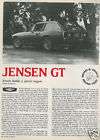 1976 JENSEN GT ** ORIGINAL ROAD TEST ARTICLE **