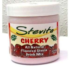 Stevita Co. Inc., CHERRY Flavored Stevia Powdered Drink Mix, 2.8oz jar