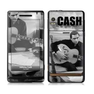   MS JC10045 Motorola Droid  Johnny Cash  Strum Skin Cell Phones