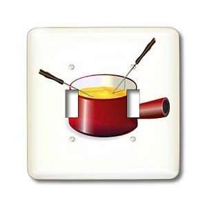 Florene Retro   Retro Fondue Pot With Cheese   Light Switch Covers 